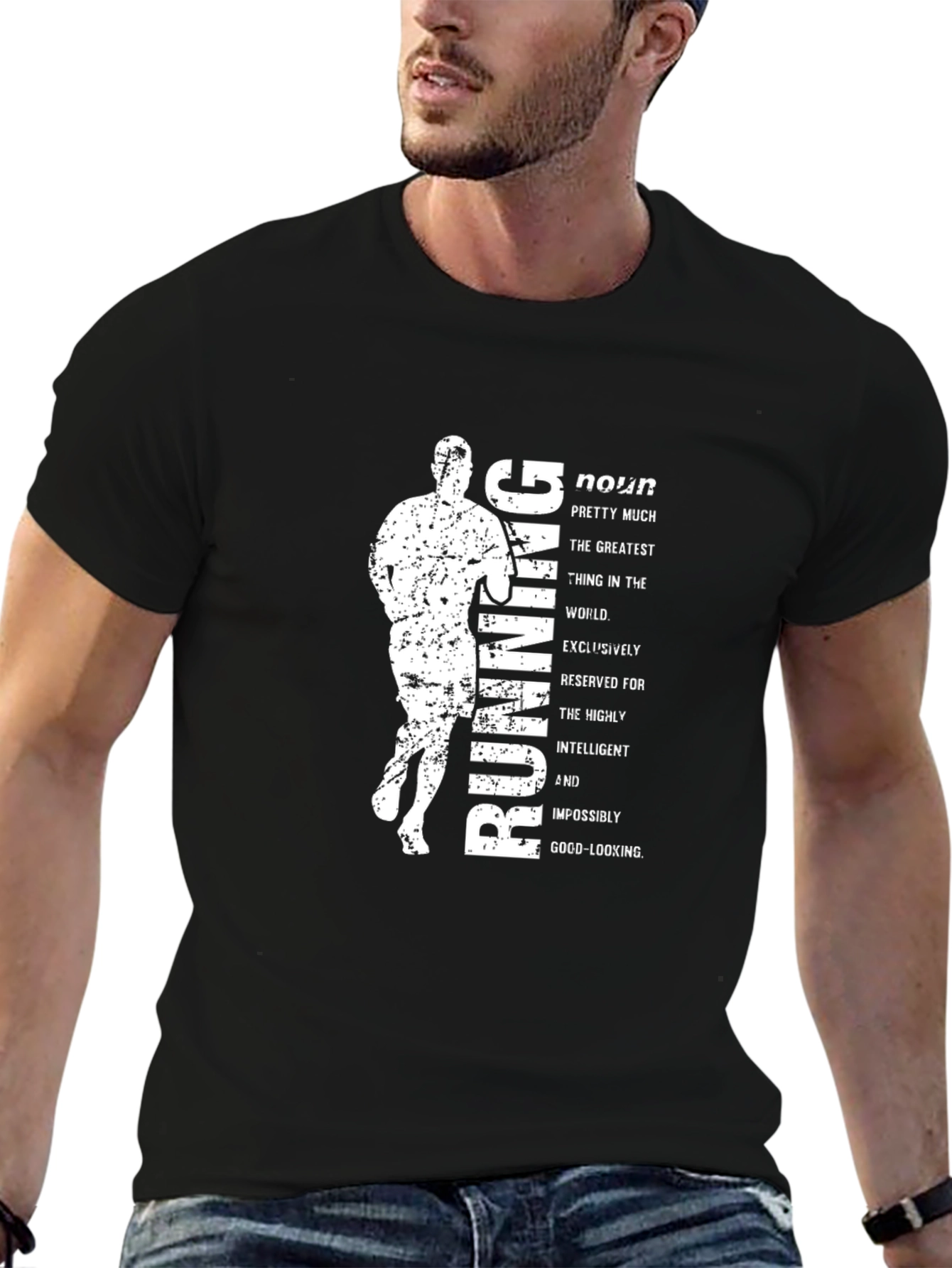 Running Noun Definition Black Graphic Tee