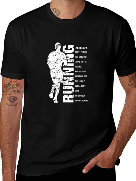 Running Noun Definition Black Graphic Tee