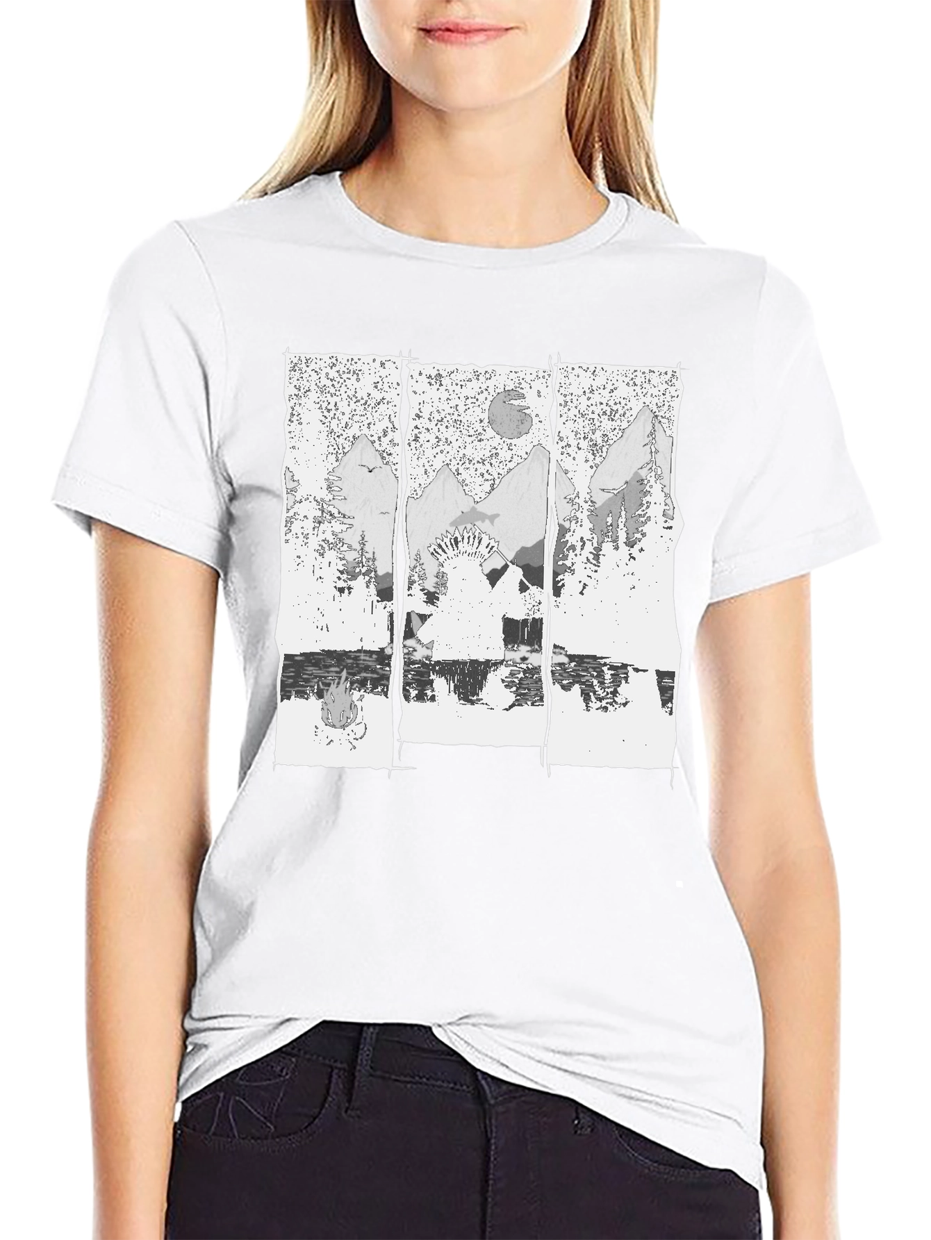 Native American Landscape Graphic Tee