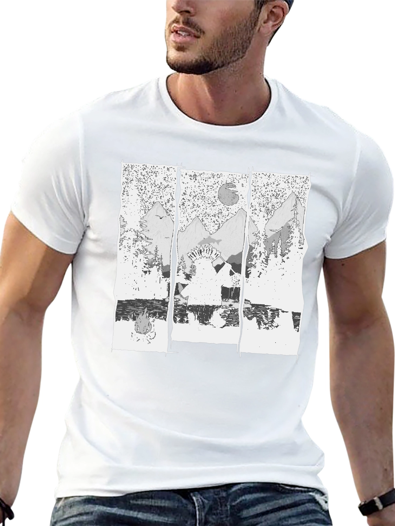 Native American Landscape Graphic Tee