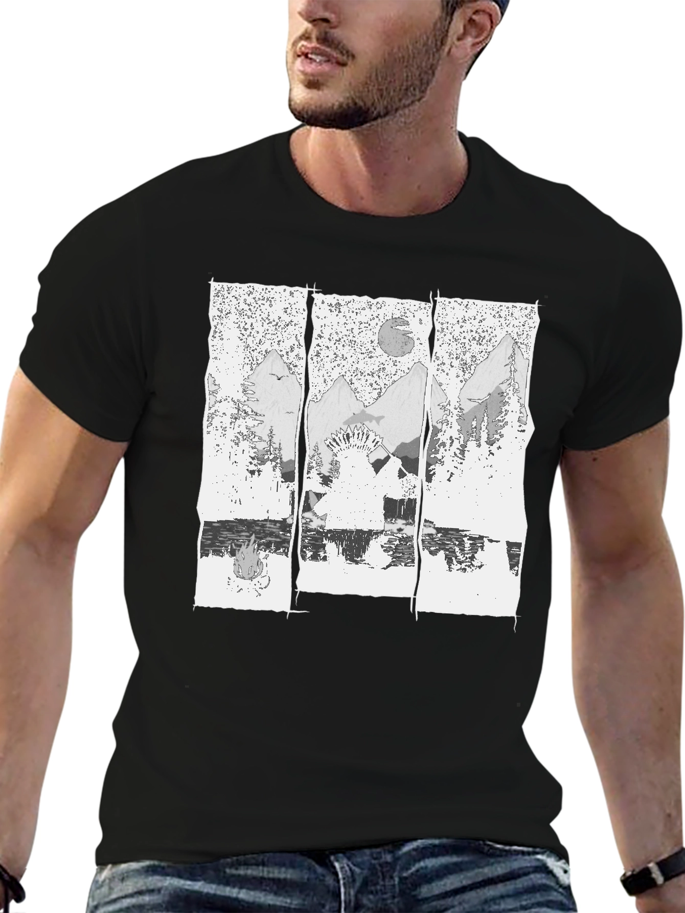 Native American Landscape Graphic Tee