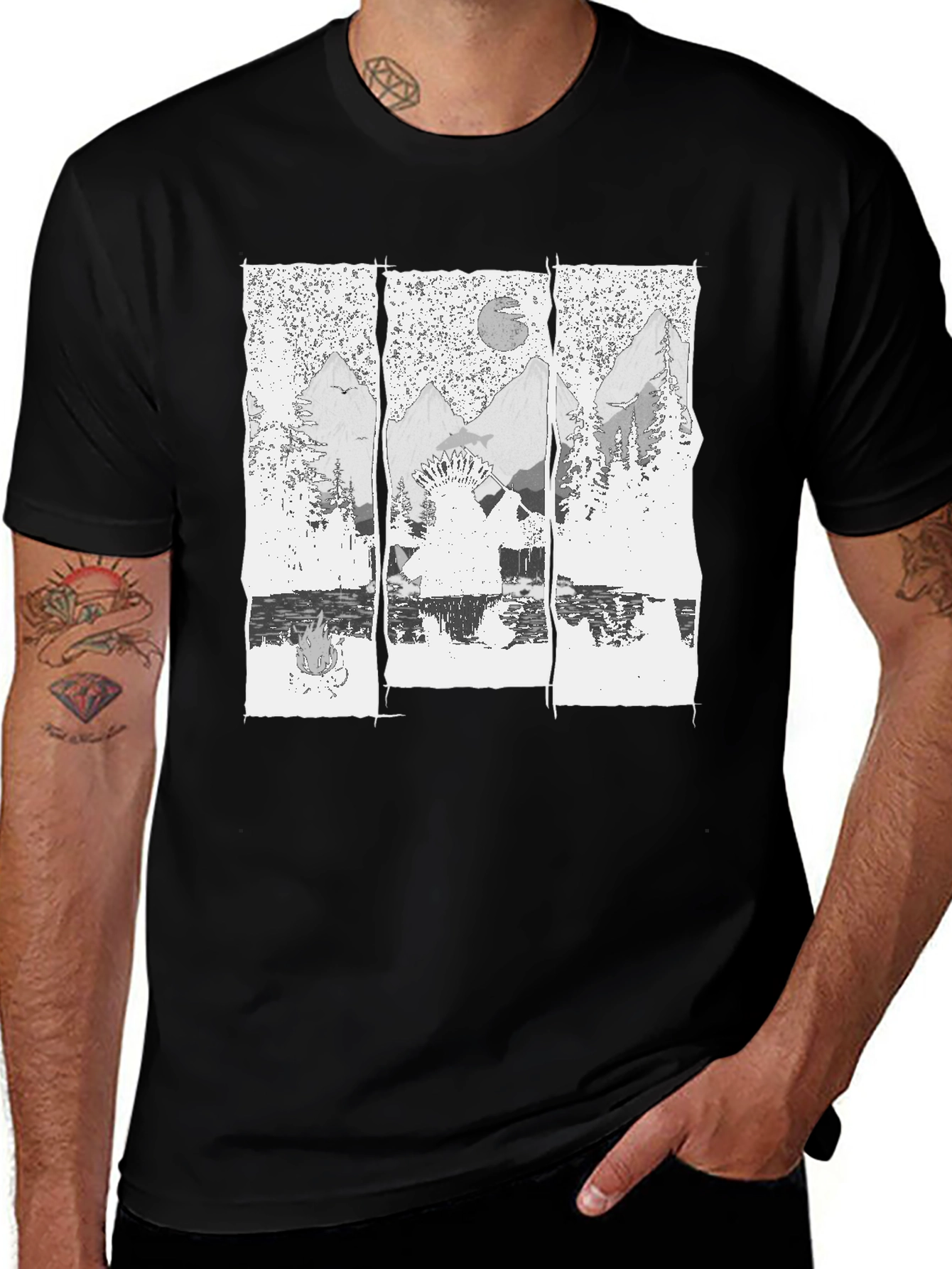 Native American Landscape Graphic Tee