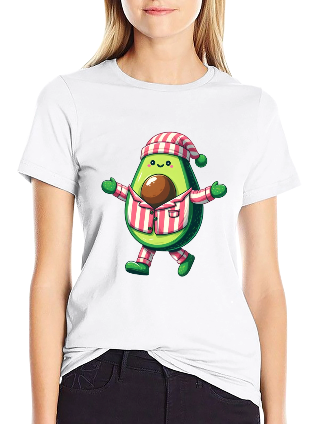 Avocado Pajama T-Shirt - Funny Cartoon Tee