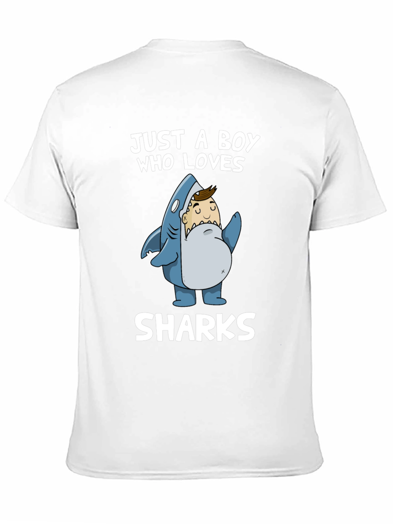 Just a Boy Who Loves Sharks T-Shirt - Black