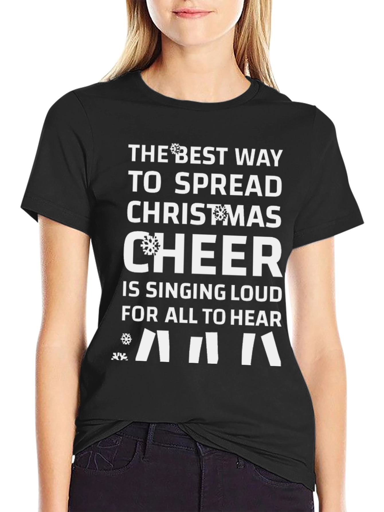 Christmas Cheer T-Shirt - Sing Loud Holiday Tee
