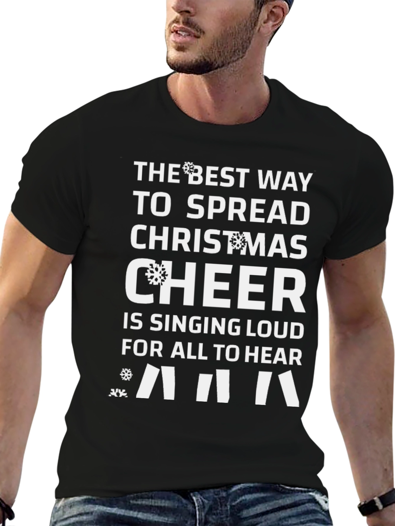 Christmas Cheer T-Shirt - Sing Loud Holiday Tee