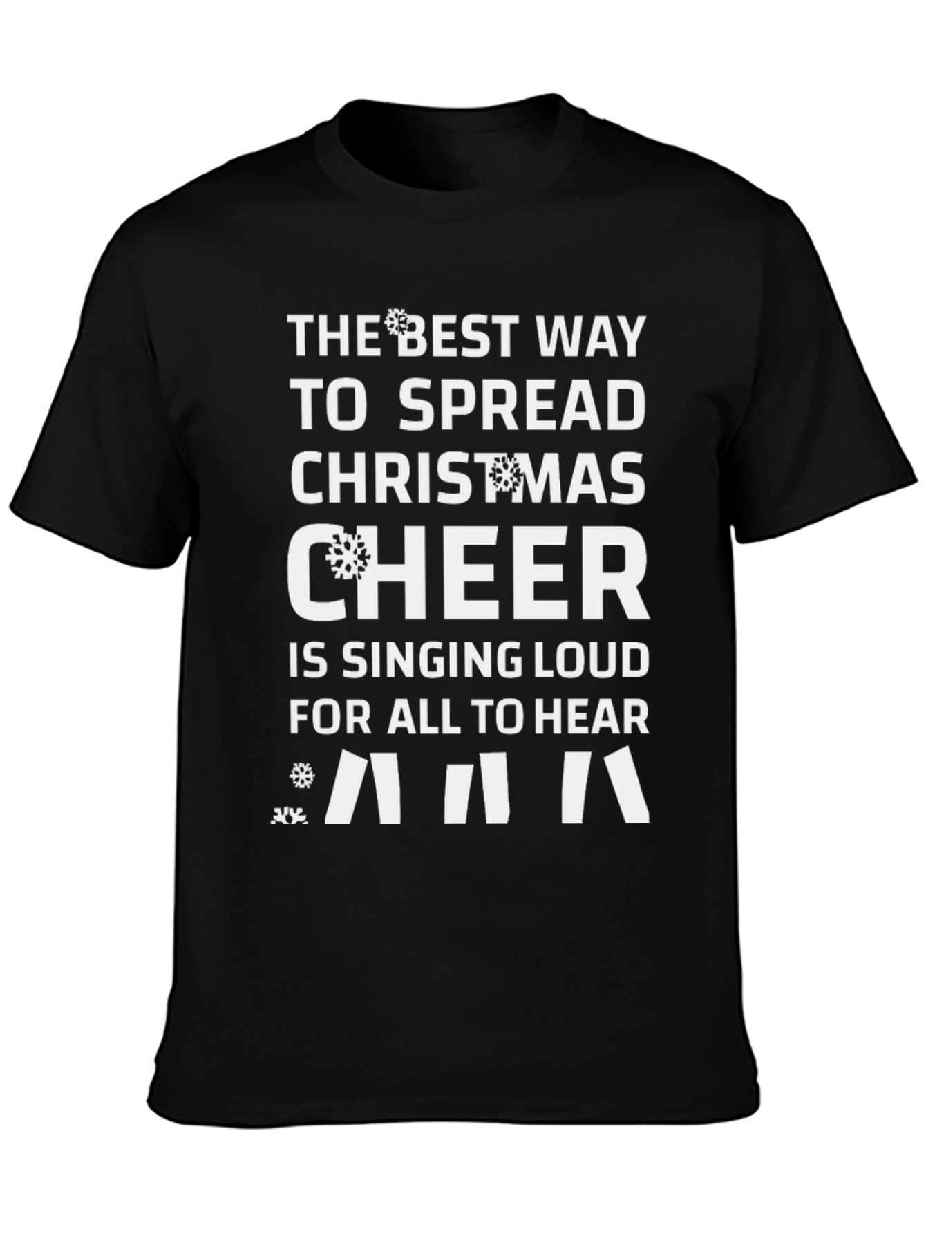 Christmas Cheer T-Shirt - Sing Loud Holiday Tee