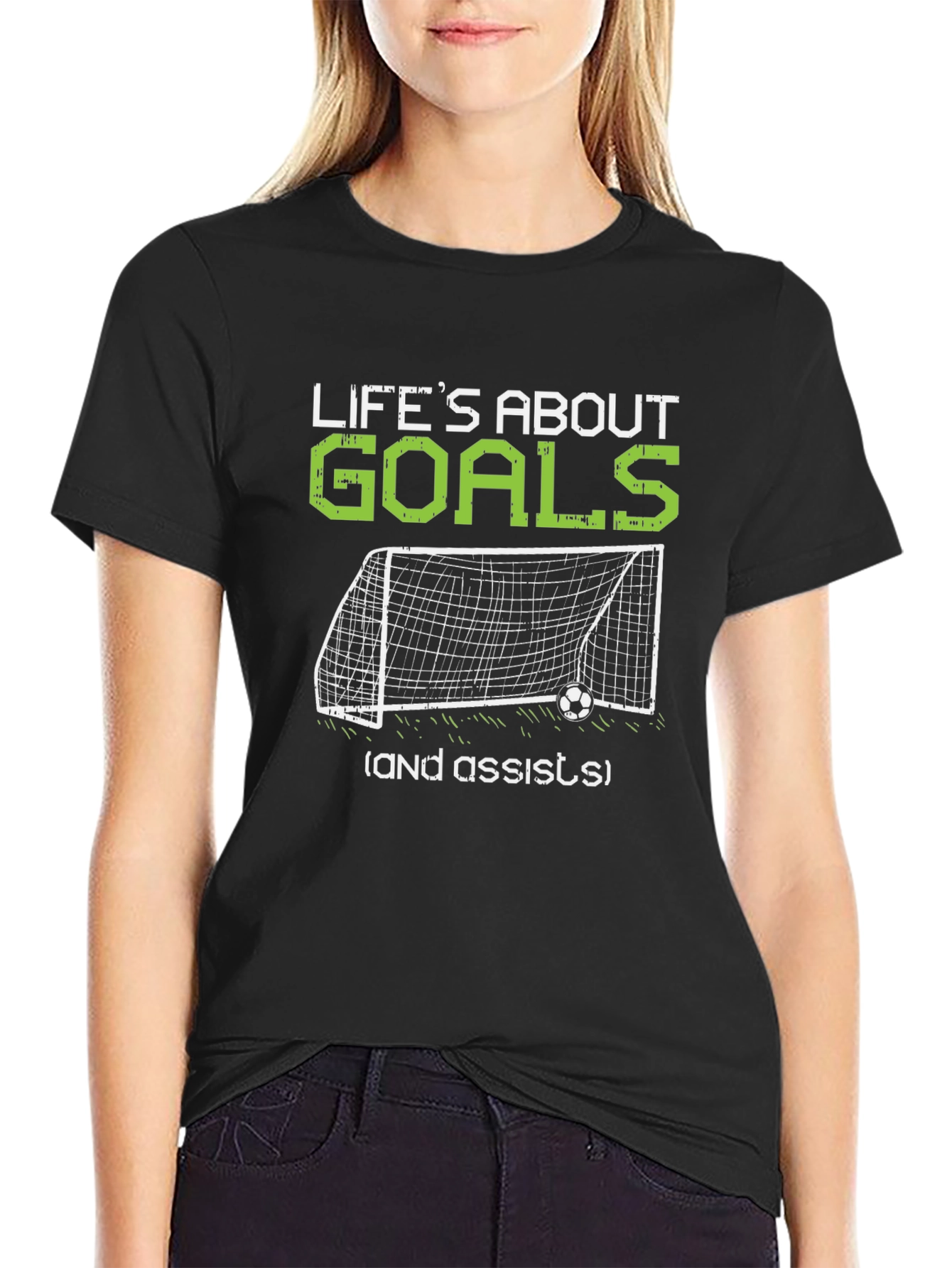 Lifes About Goals Black T-Shirt
