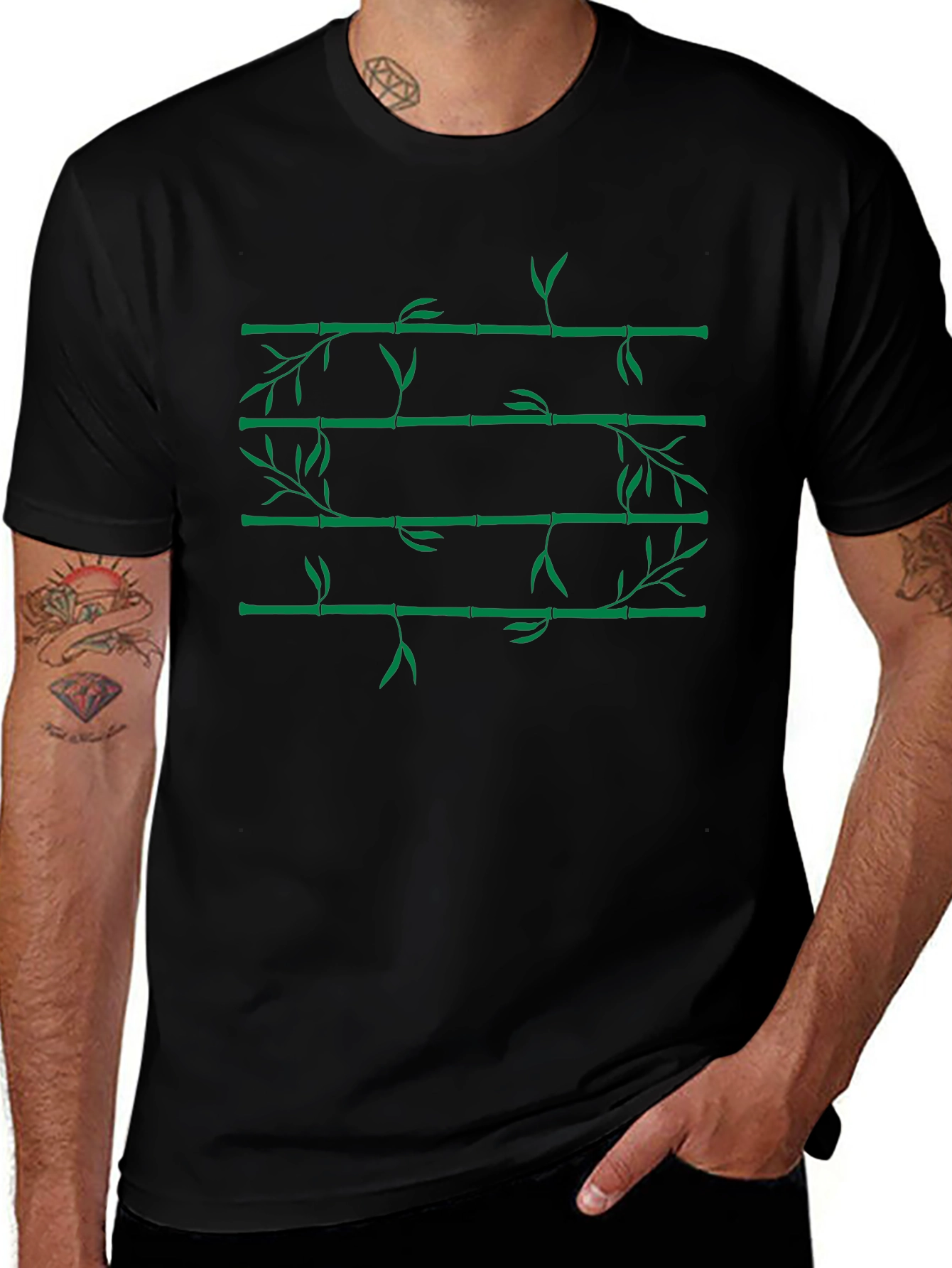 Bamboo Branch Tee - Nature Inspired Graphic T-Shirt