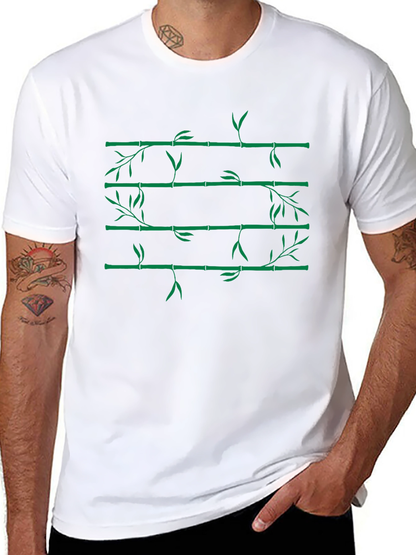 Bamboo Branch Tee - Nature Inspired Graphic T-Shirt