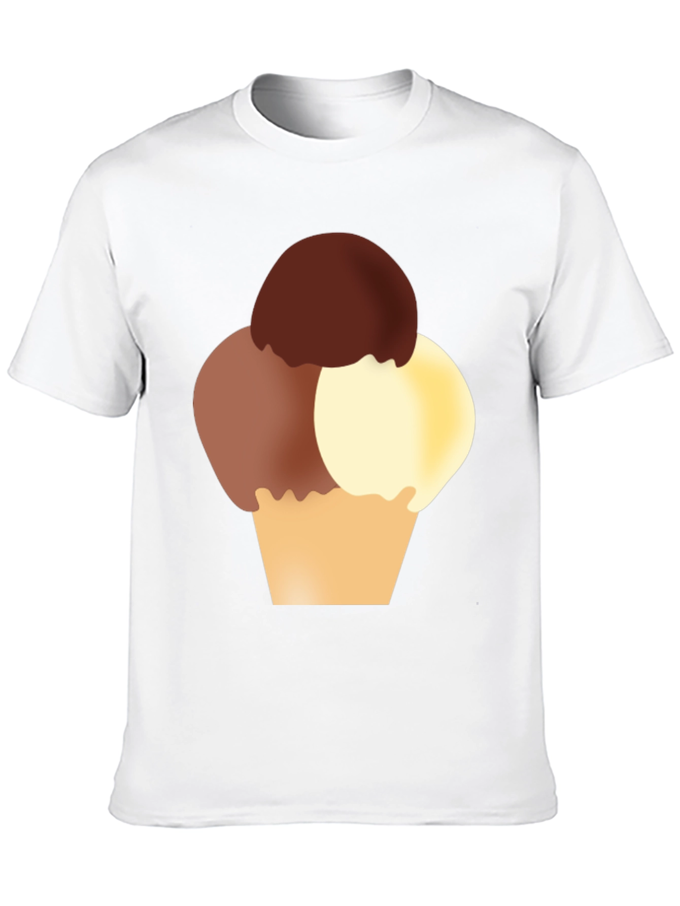 Ice Cream Graphic Tee - Black Cotton T-Shirt