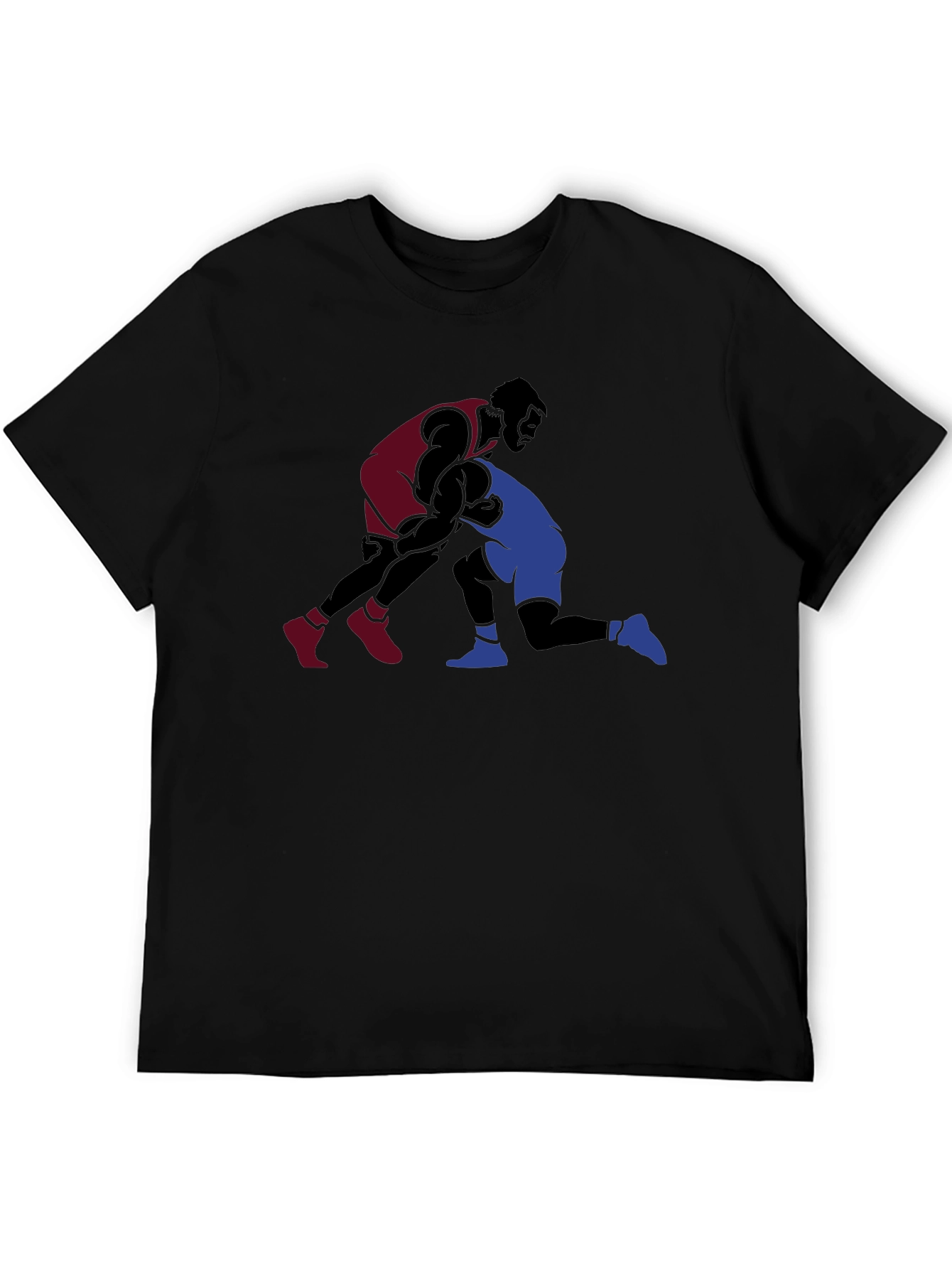 Wrestling Graphic Black T-Shirt