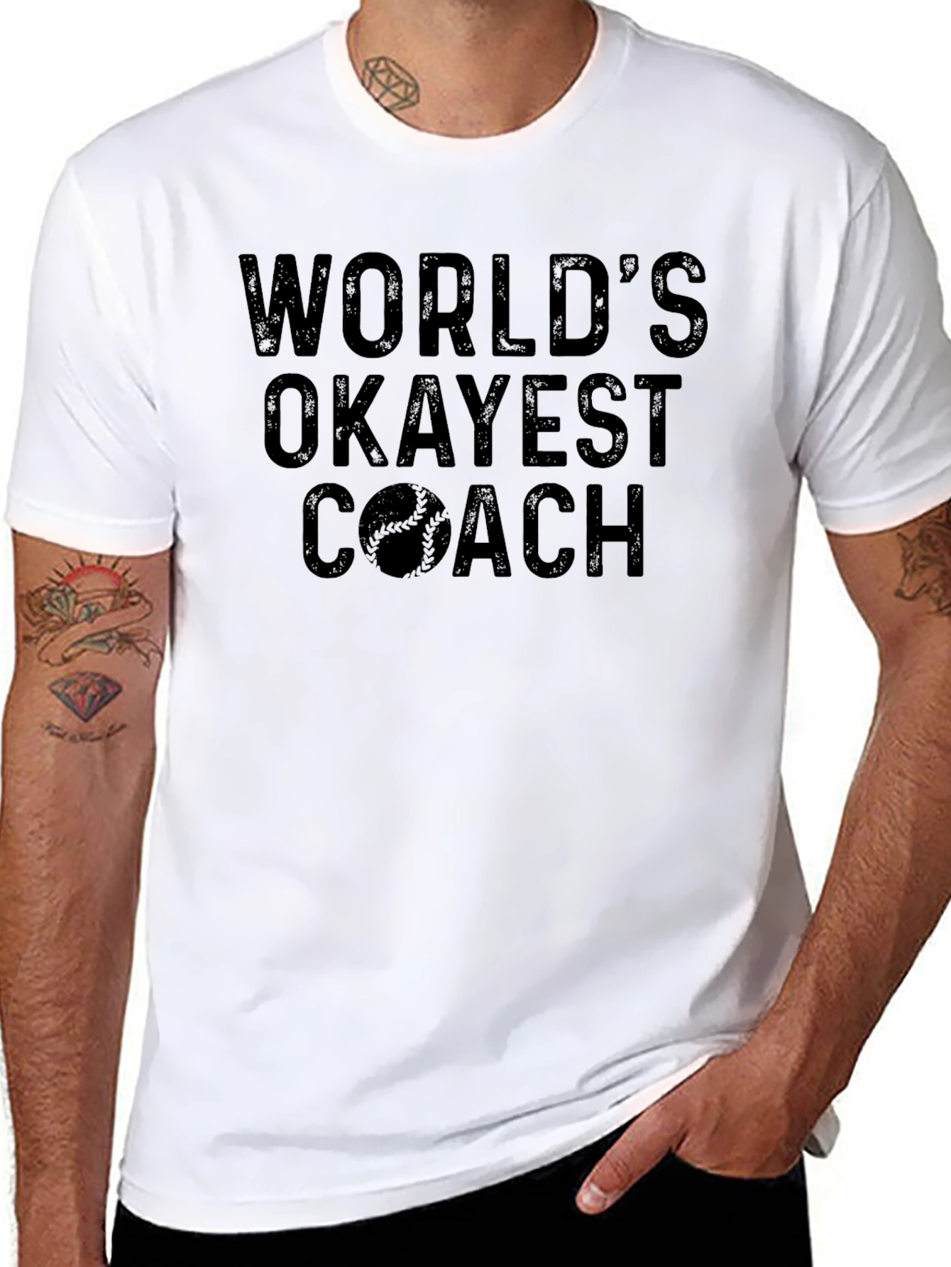 Worlds Okayest Coach T-Shirt - Baseball