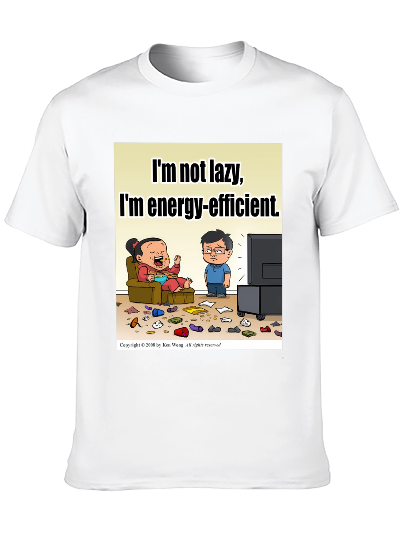 Funny Lazy Energy-Efficient T-Shirt