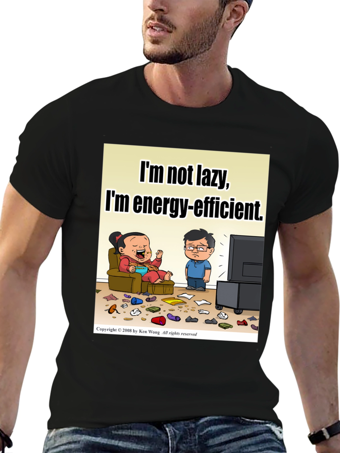 Funny Lazy Energy-Efficient T-Shirt