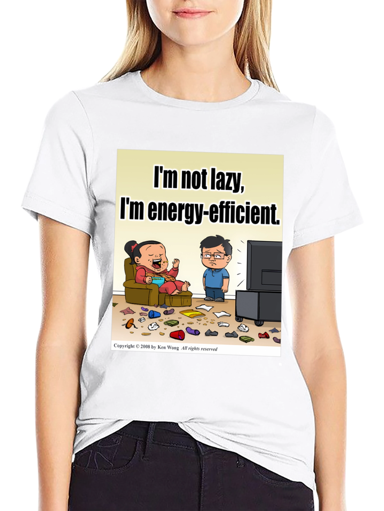 Funny Lazy Energy-Efficient T-Shirt