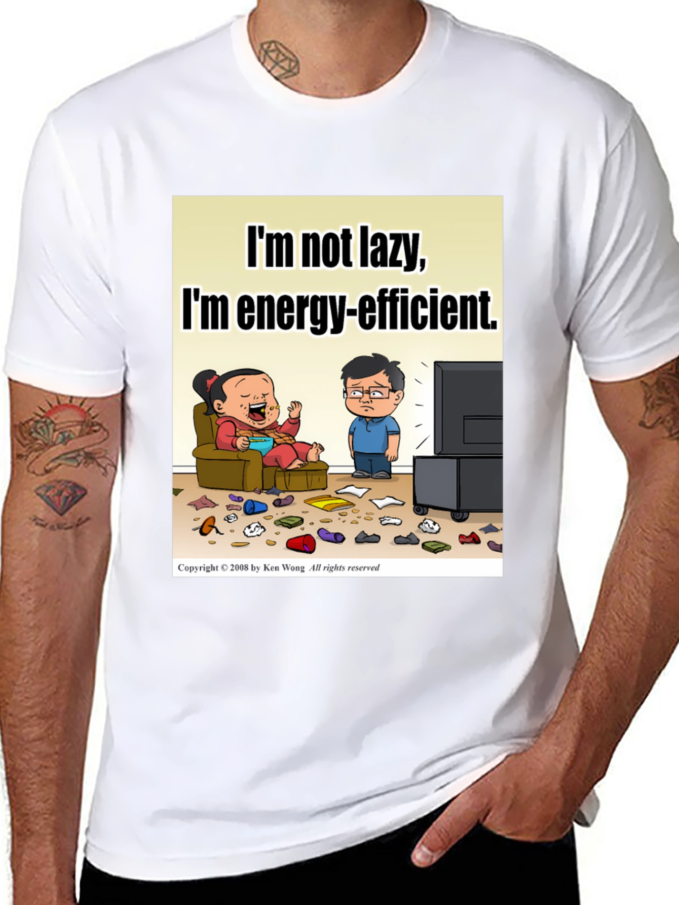 Funny Lazy Energy-Efficient T-Shirt