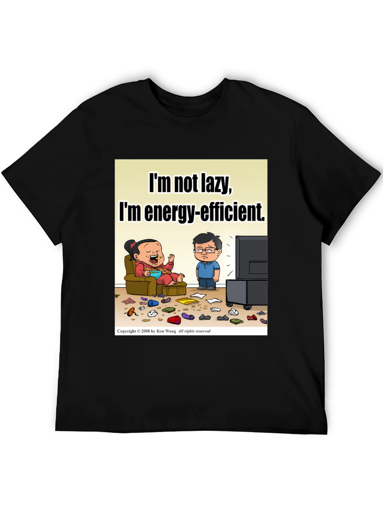 Funny Lazy Energy-Efficient T-Shirt