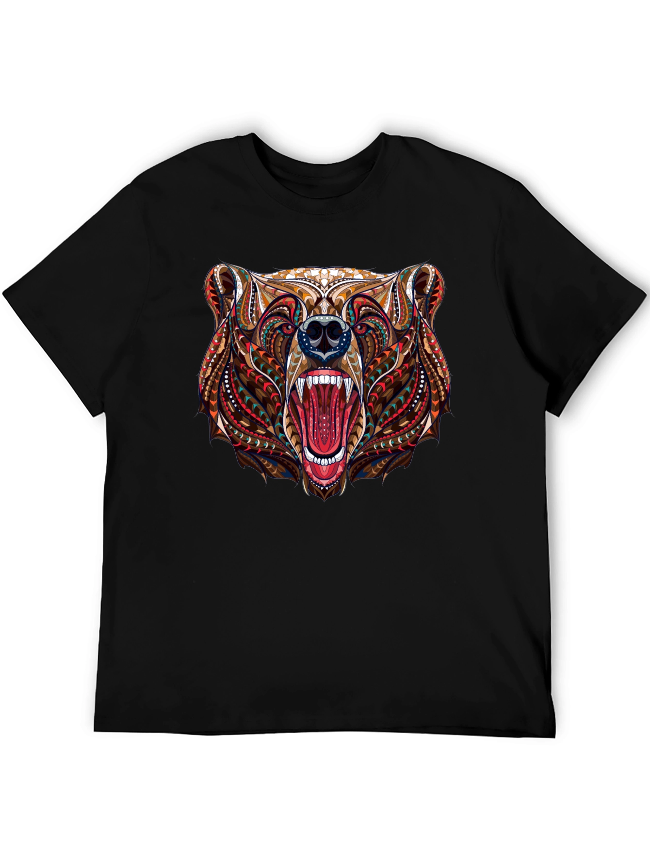 Bear Head Graphic Black T-Shirt