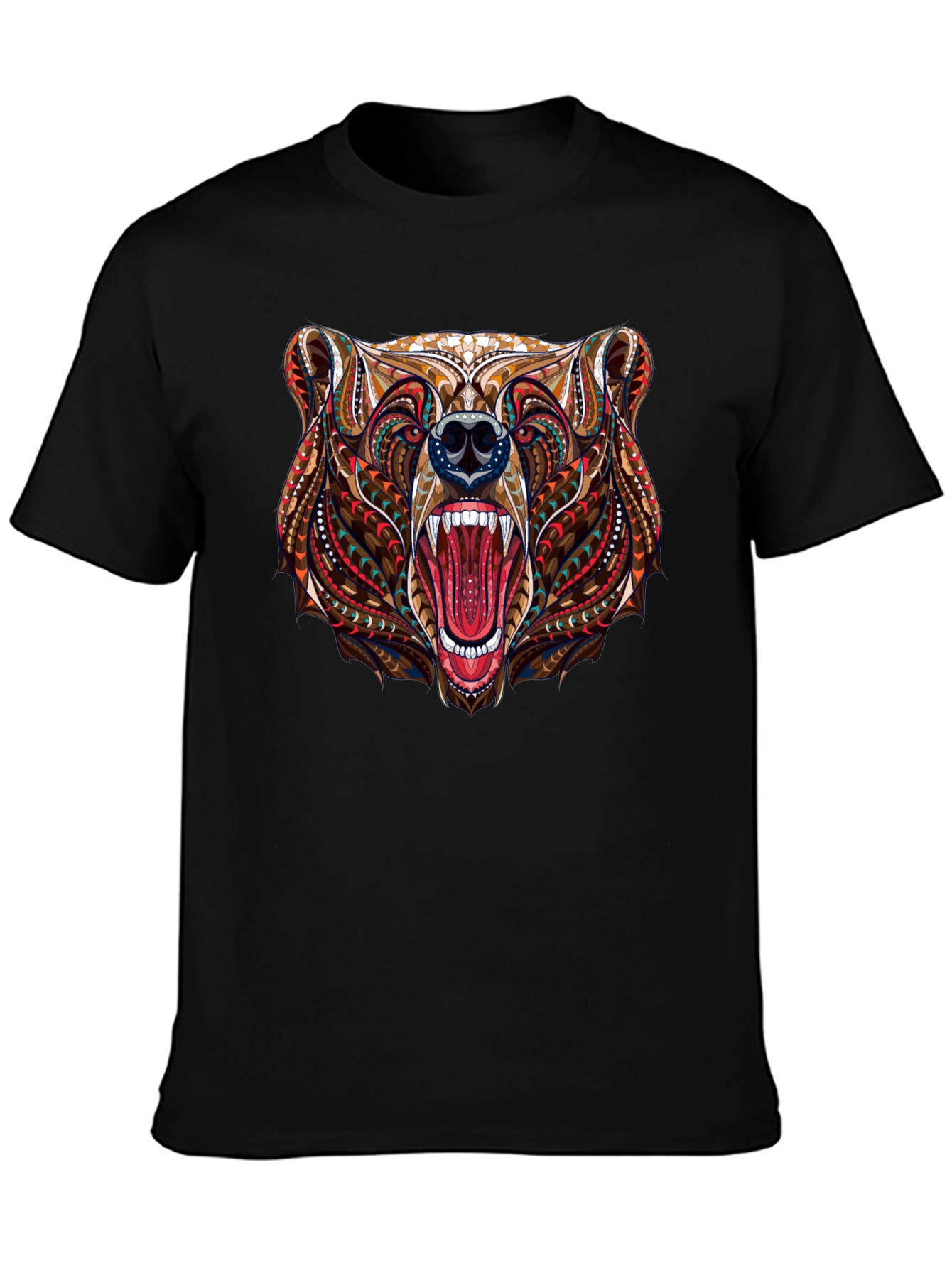 Bear Head Graphic Black T-Shirt