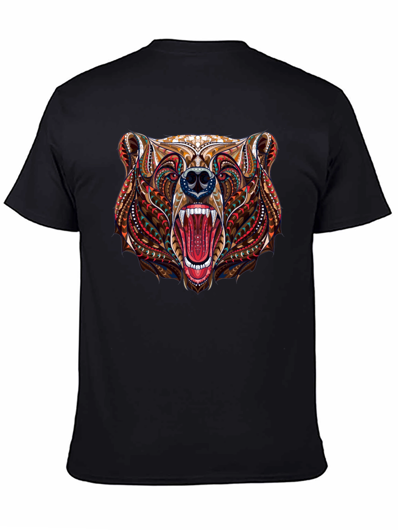 Bear Head Graphic Black T-Shirt