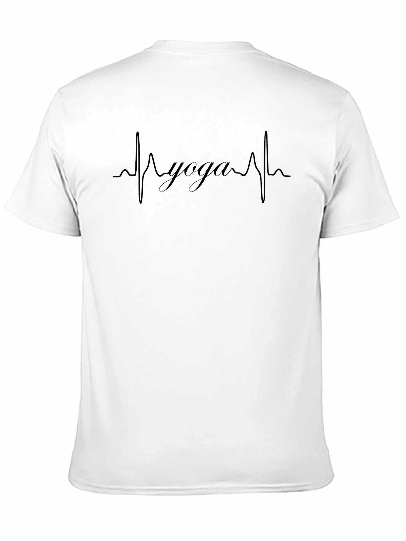 Yoga Heartbeat Graphic Tee - Relaxed Fit Cotton T-Shirt