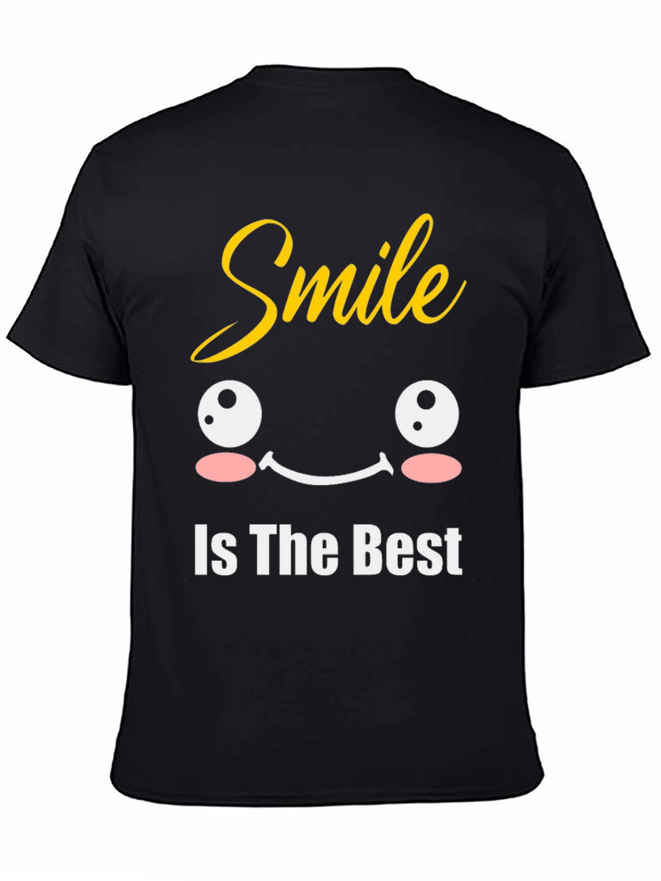 Smile Is The Best Black Graphic T-Shirt