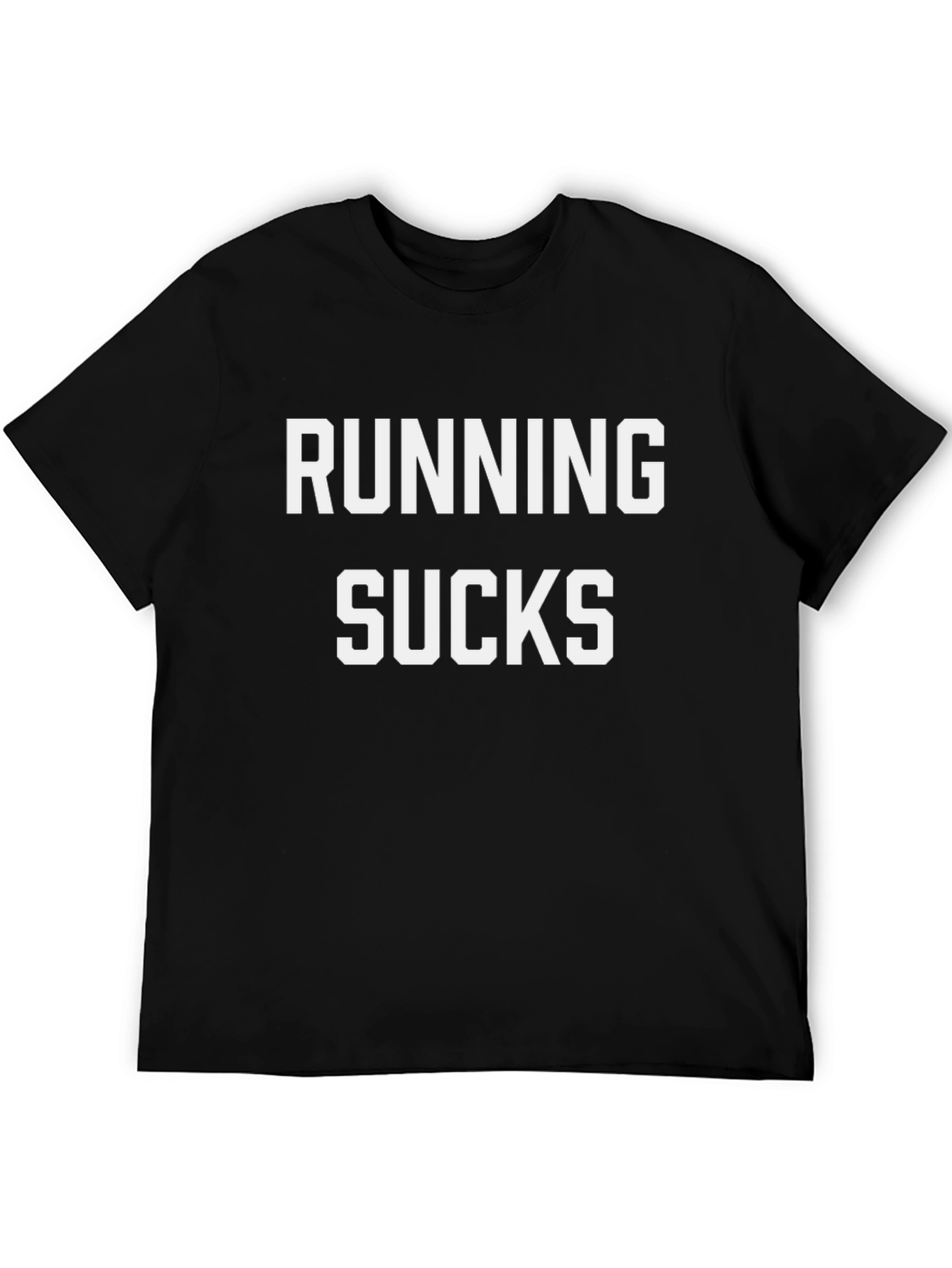 Running Sucks Graphic T-Shirt - Black Cotton Tee