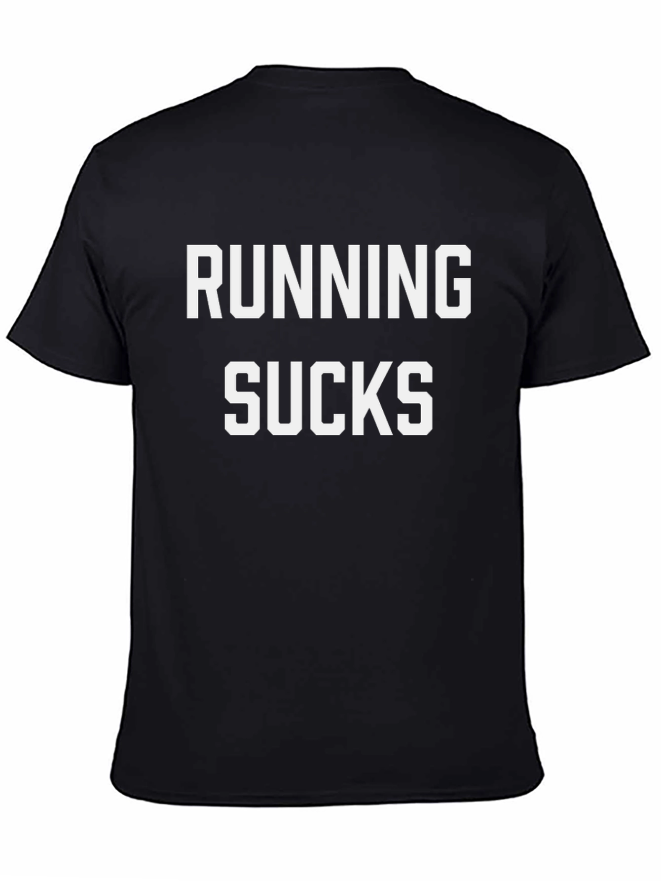 Running Sucks Graphic T-Shirt - Black Cotton Tee