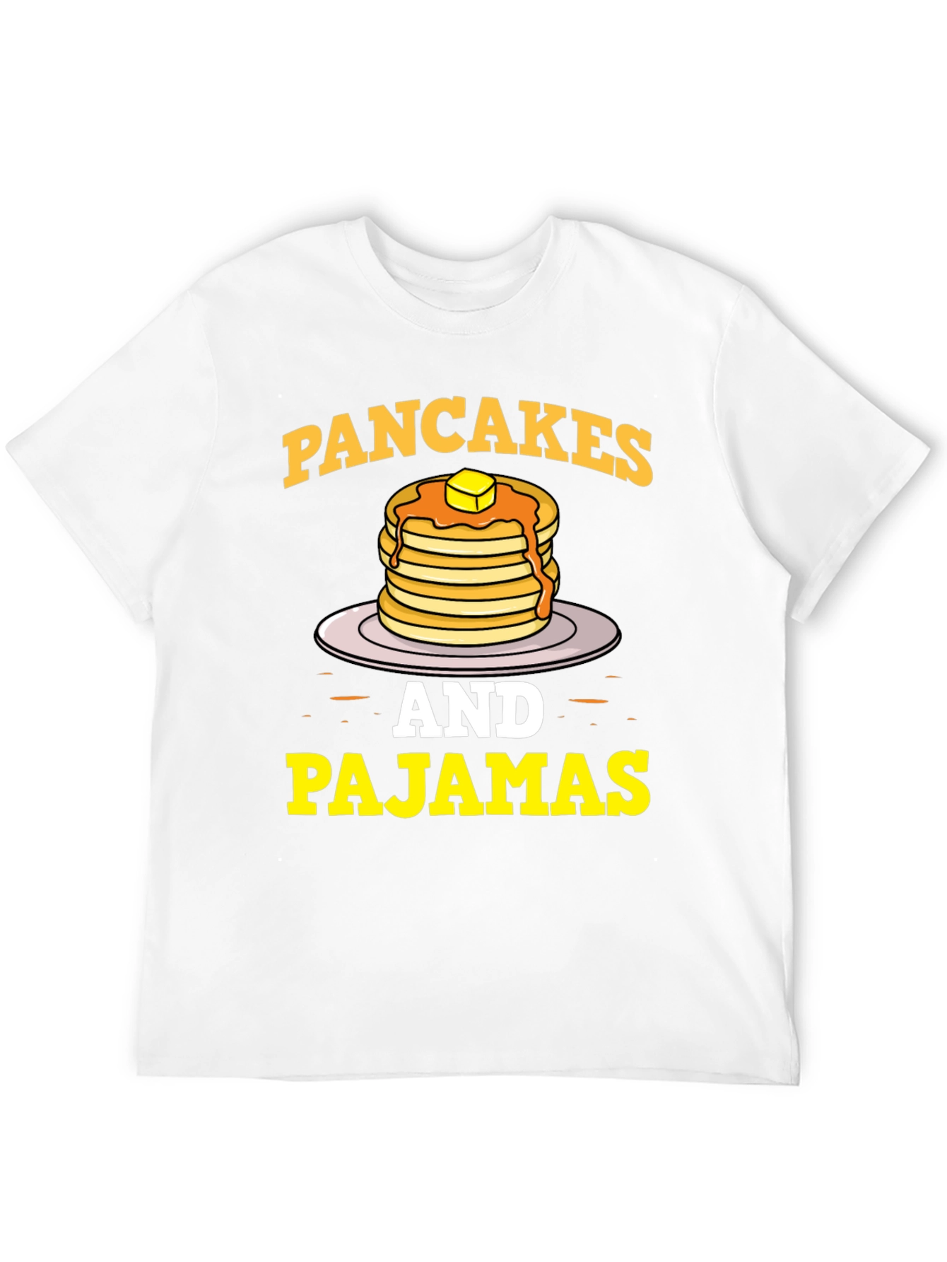 Pancakes & Pajamas Graphic Tee - Funny Breakfast Shirt