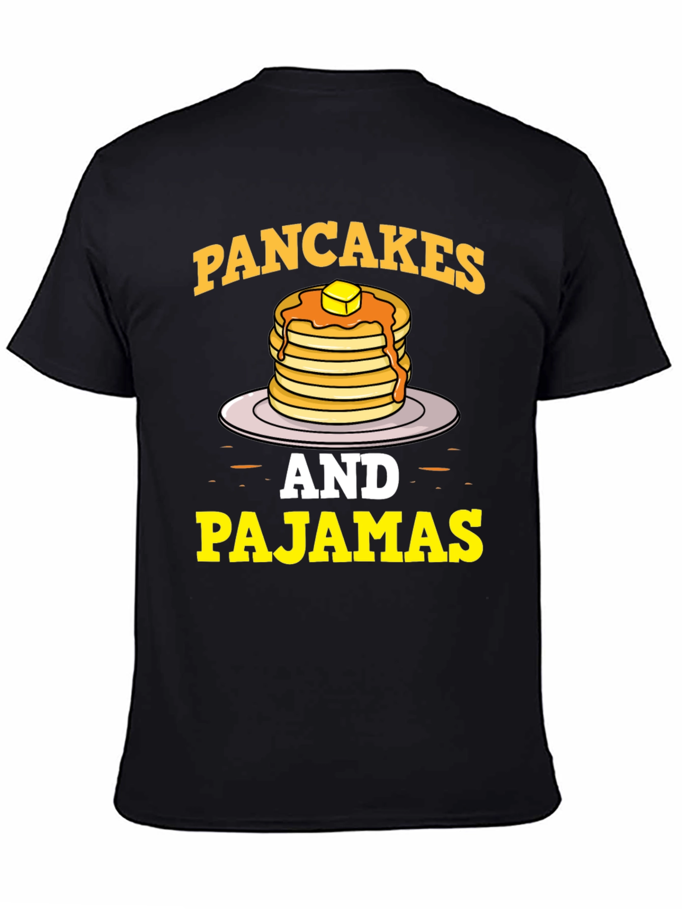 Pancakes & Pajamas Graphic Tee - Funny Breakfast Shirt