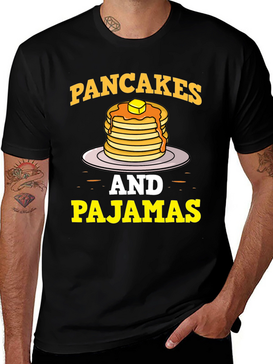Pancakes & Pajamas Graphic Tee - Funny Breakfast Shirt