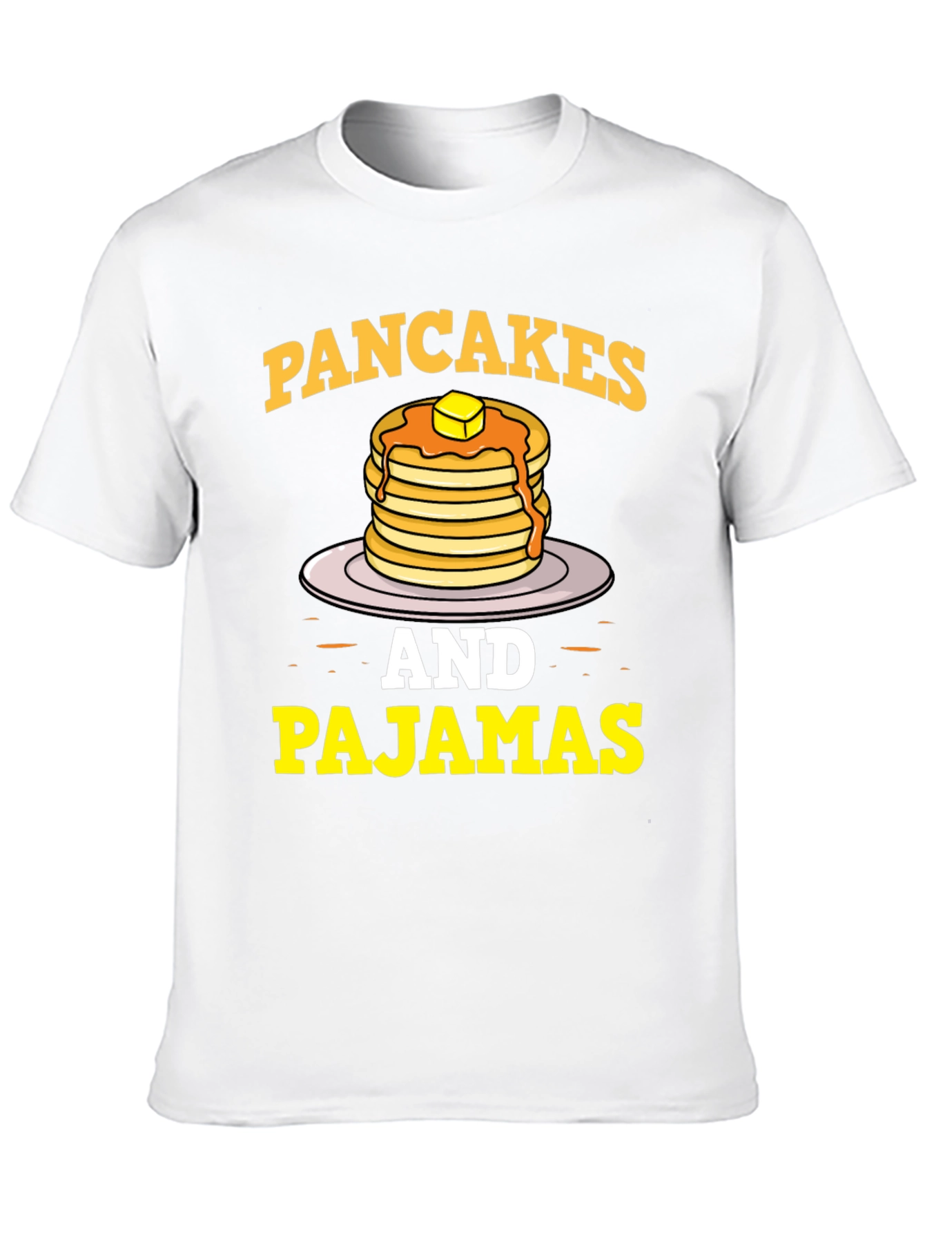 Pancakes & Pajamas Graphic Tee - Funny Breakfast Shirt