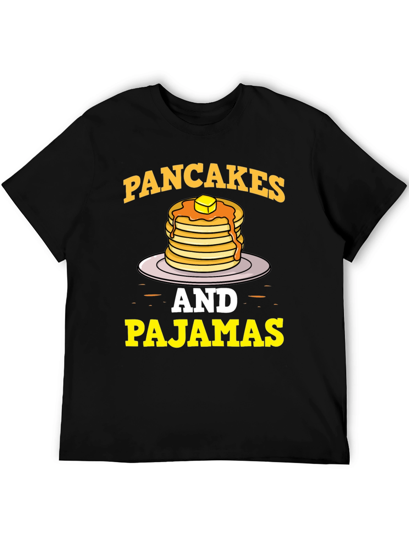 Pancakes & Pajamas Graphic Tee - Funny Breakfast Shirt
