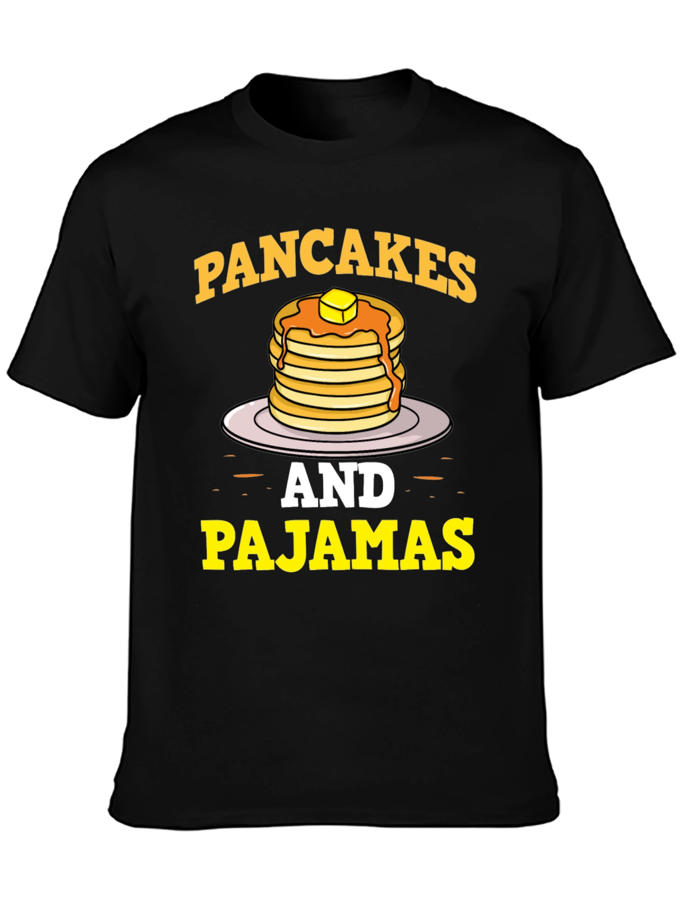 Pancakes & Pajamas Graphic Tee - Funny Breakfast Shirt
