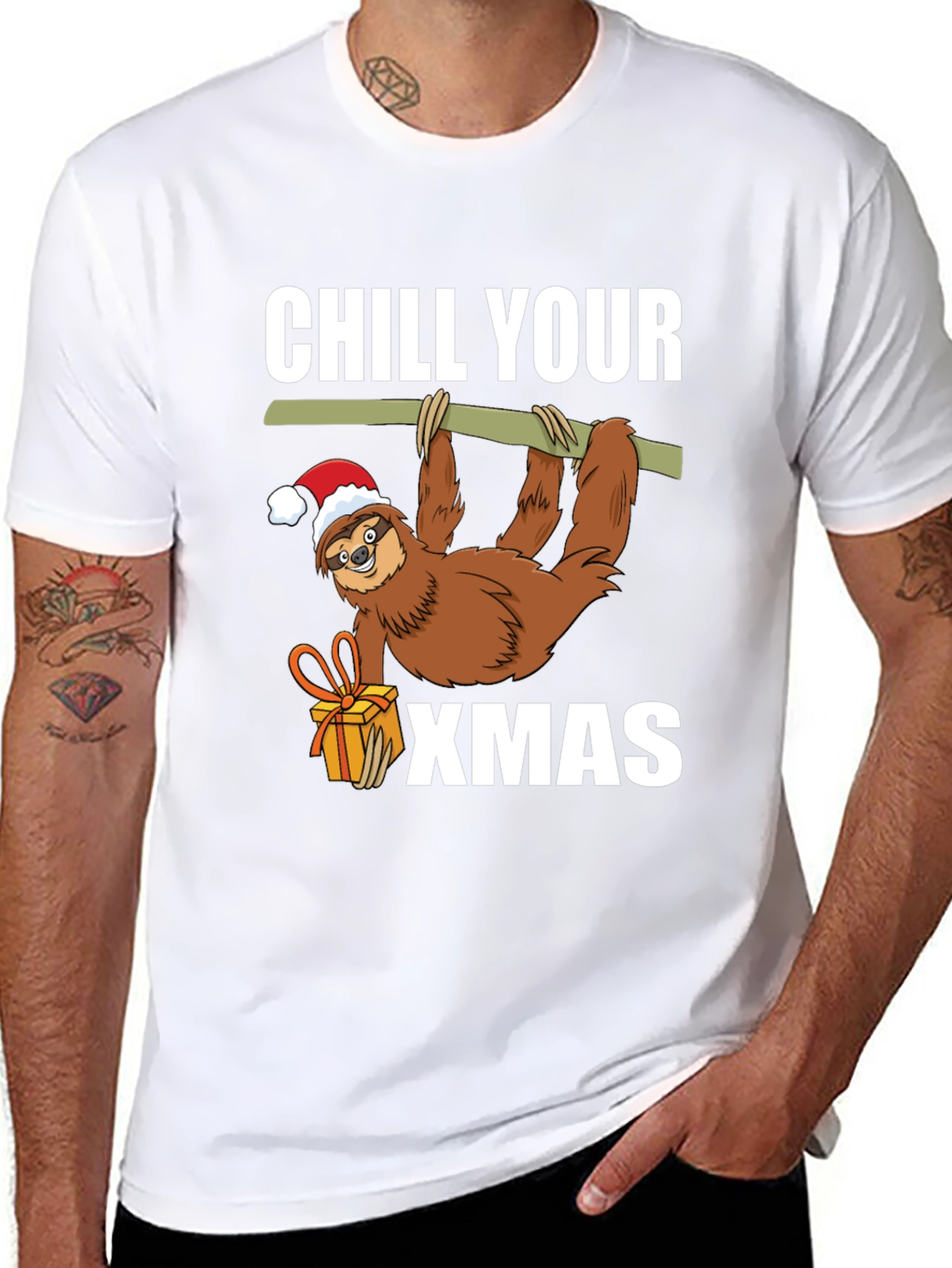 Chill Your Xmas Sloth Tee