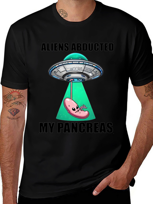 Aliens Abducted My Pancreas Graphic T-Shirt