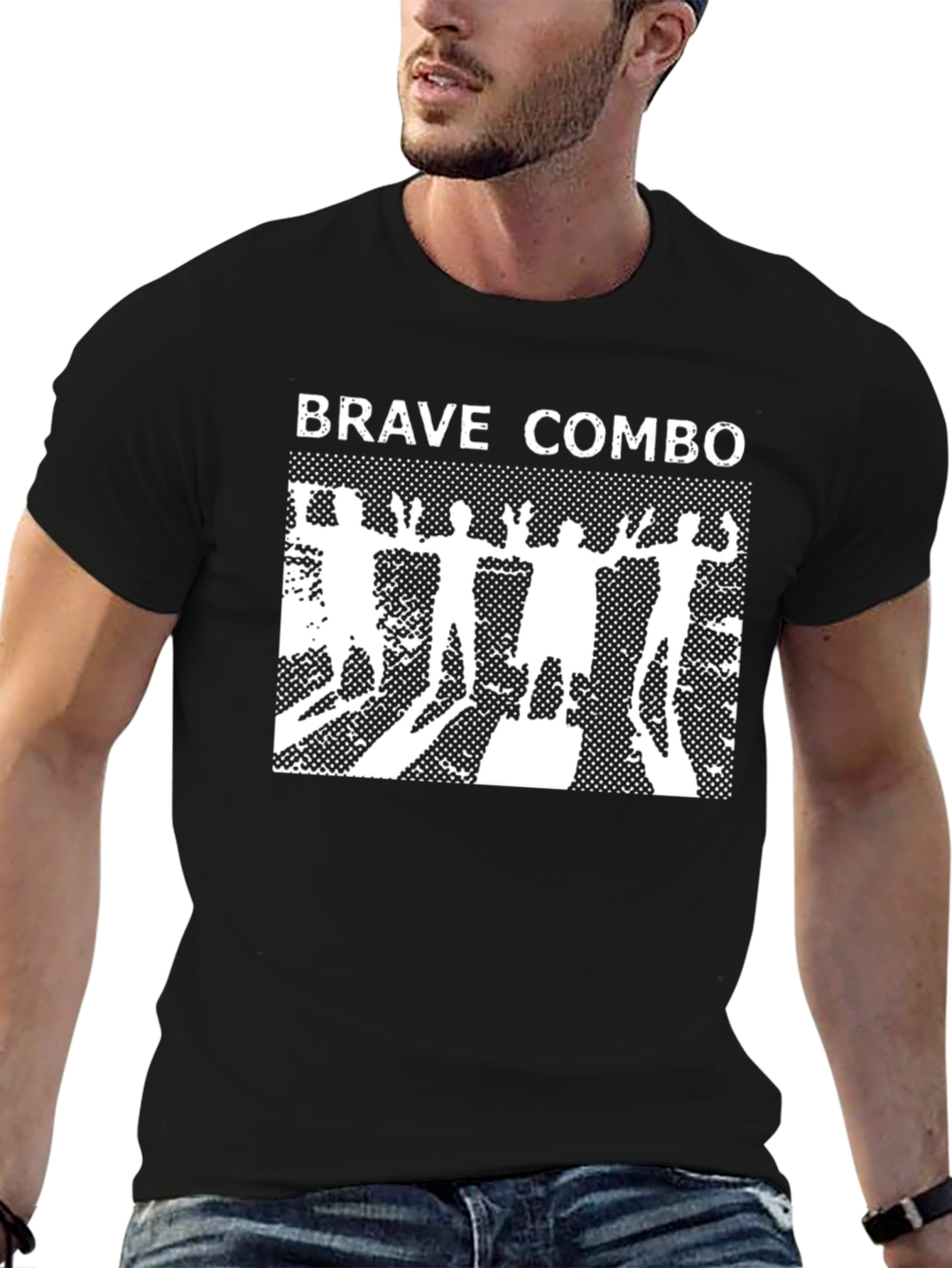 Brave Combo Graphic Tee - Black Cotton T-Shirt