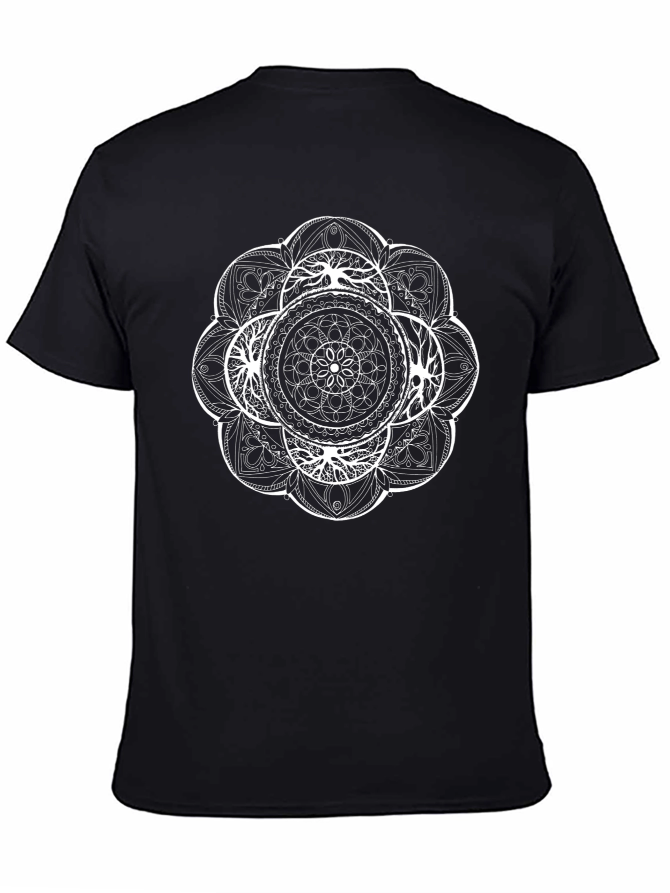 Mandala Tree of Life Graphic Tee - Black