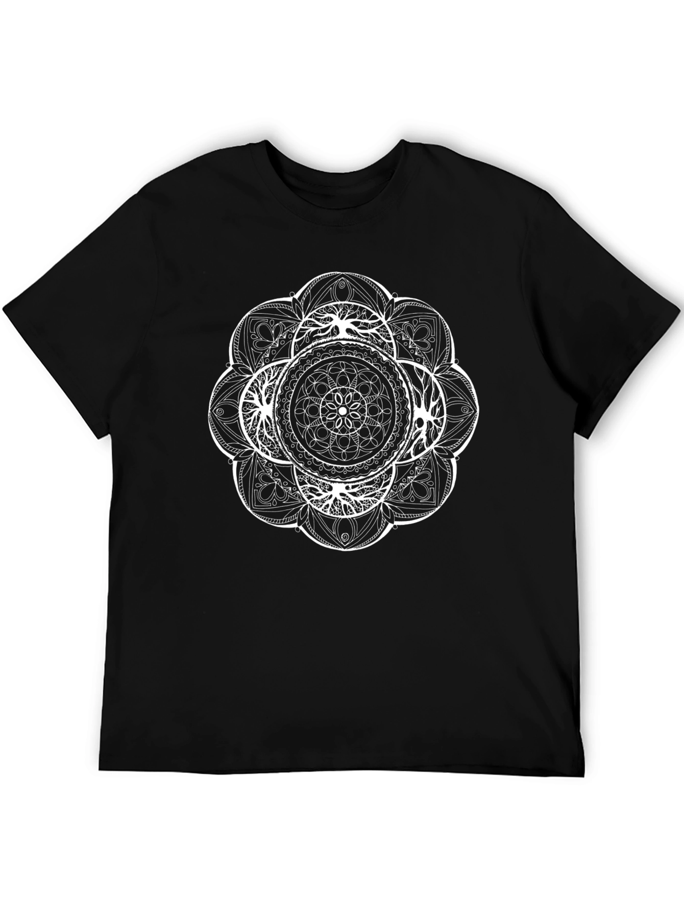 Mandala Tree of Life Graphic Tee - Black