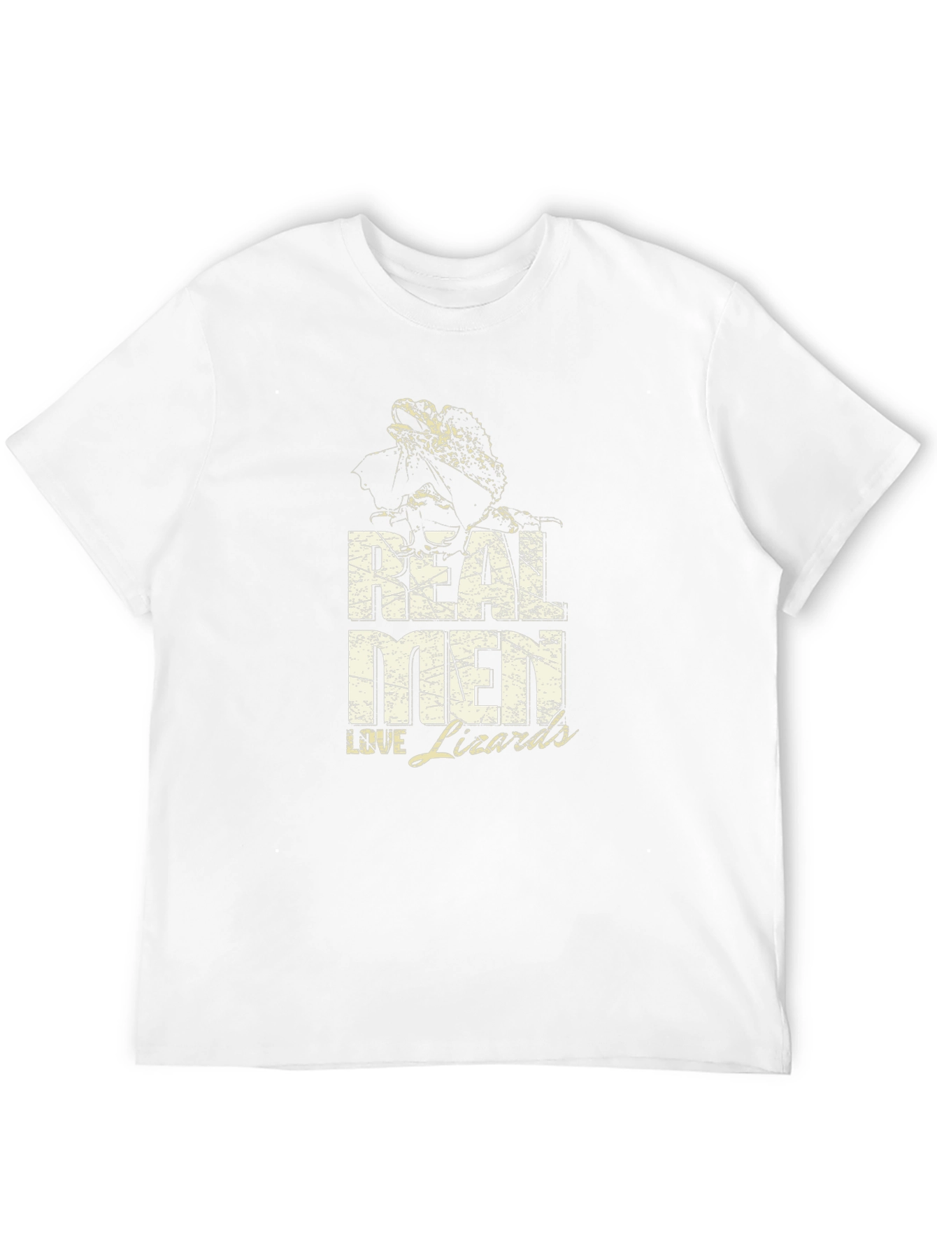 Real Men Love Lizards Graphic T-Shirt - Black
