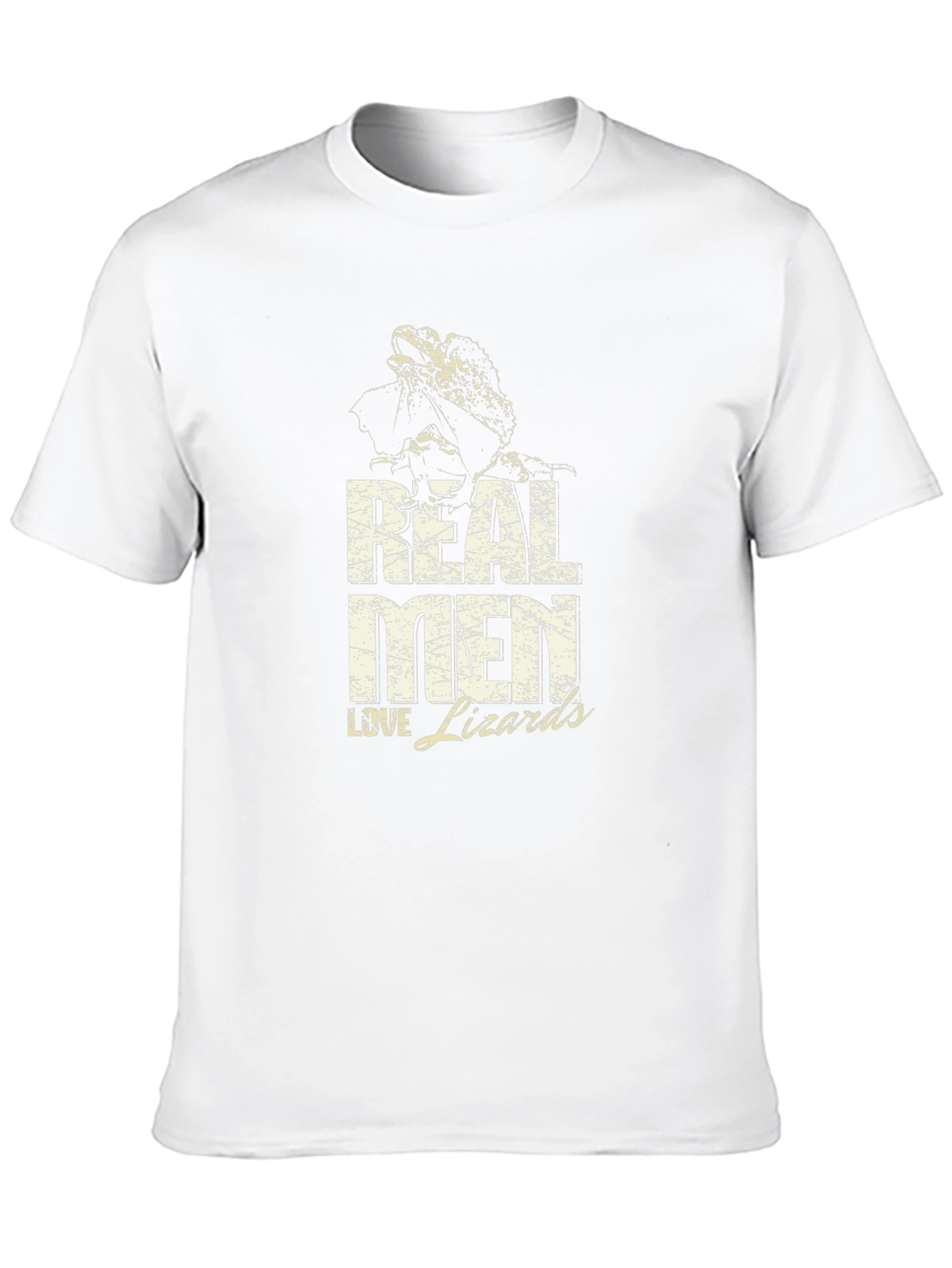 Real Men Love Lizards Graphic T-Shirt - Black