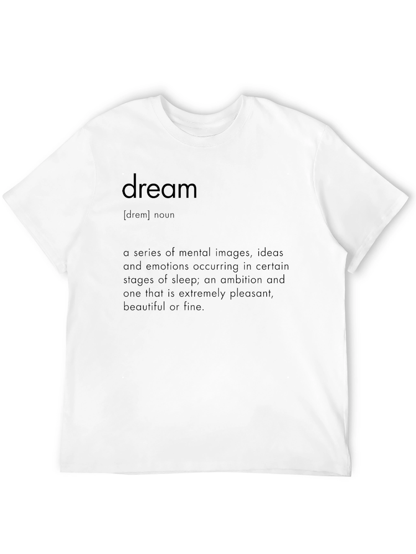 Dream Definition Graphic Tee - Black Cotton T-Shirt