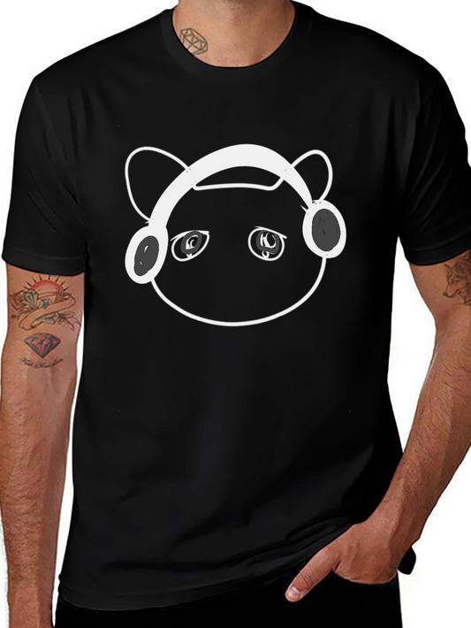 Cool Cat Headphones Graphic T-Shirt