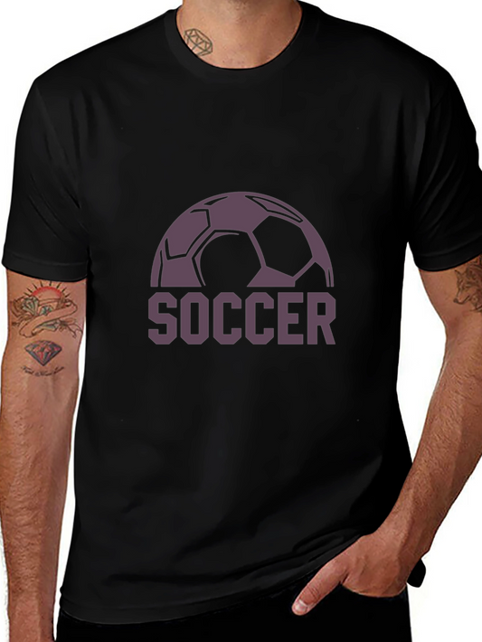 Soccer Ball Graphic T-Shirt - Black