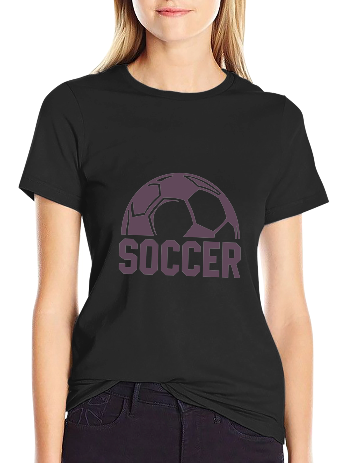 Soccer Ball Graphic T-Shirt - Black