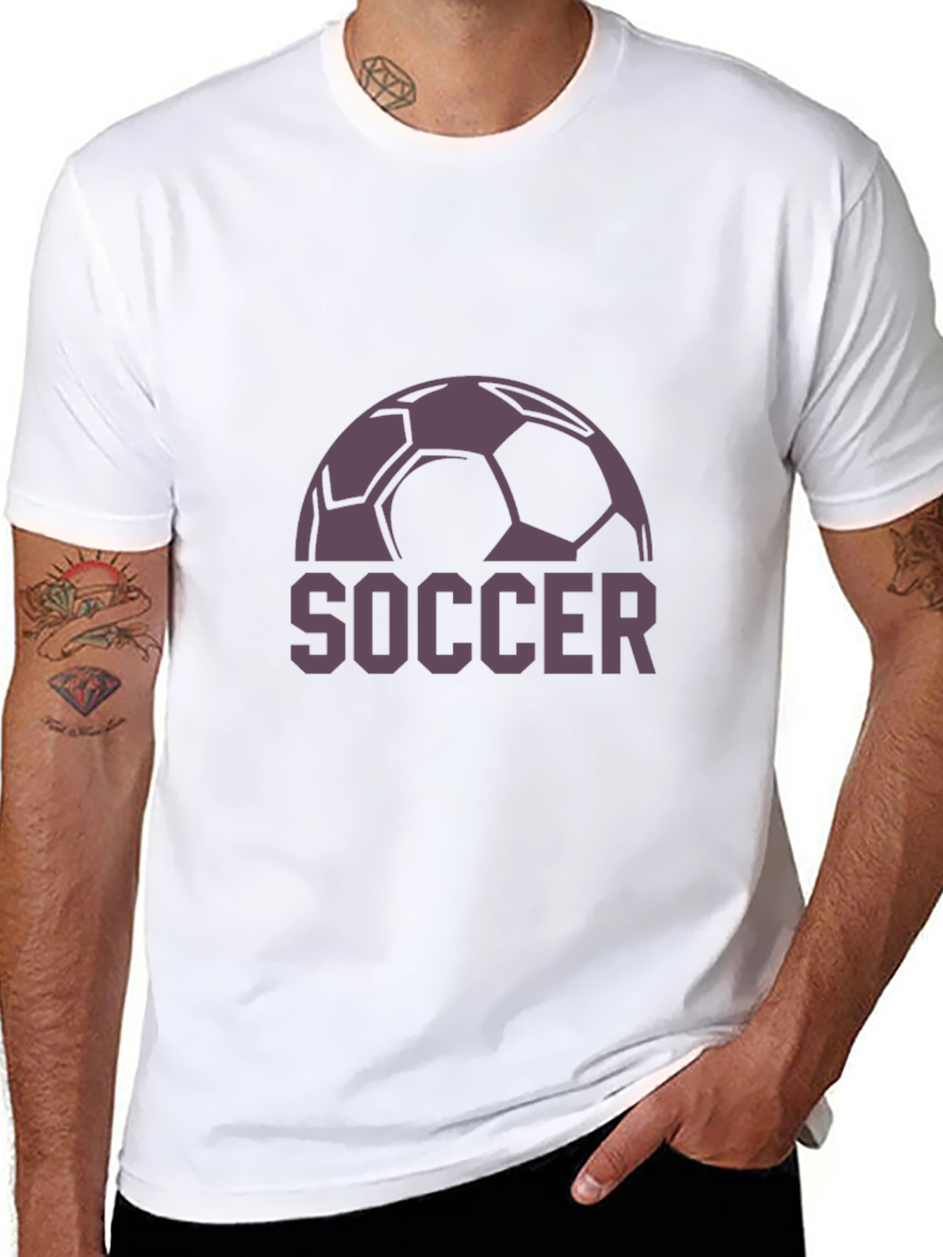 Soccer Ball Graphic T-Shirt - Black