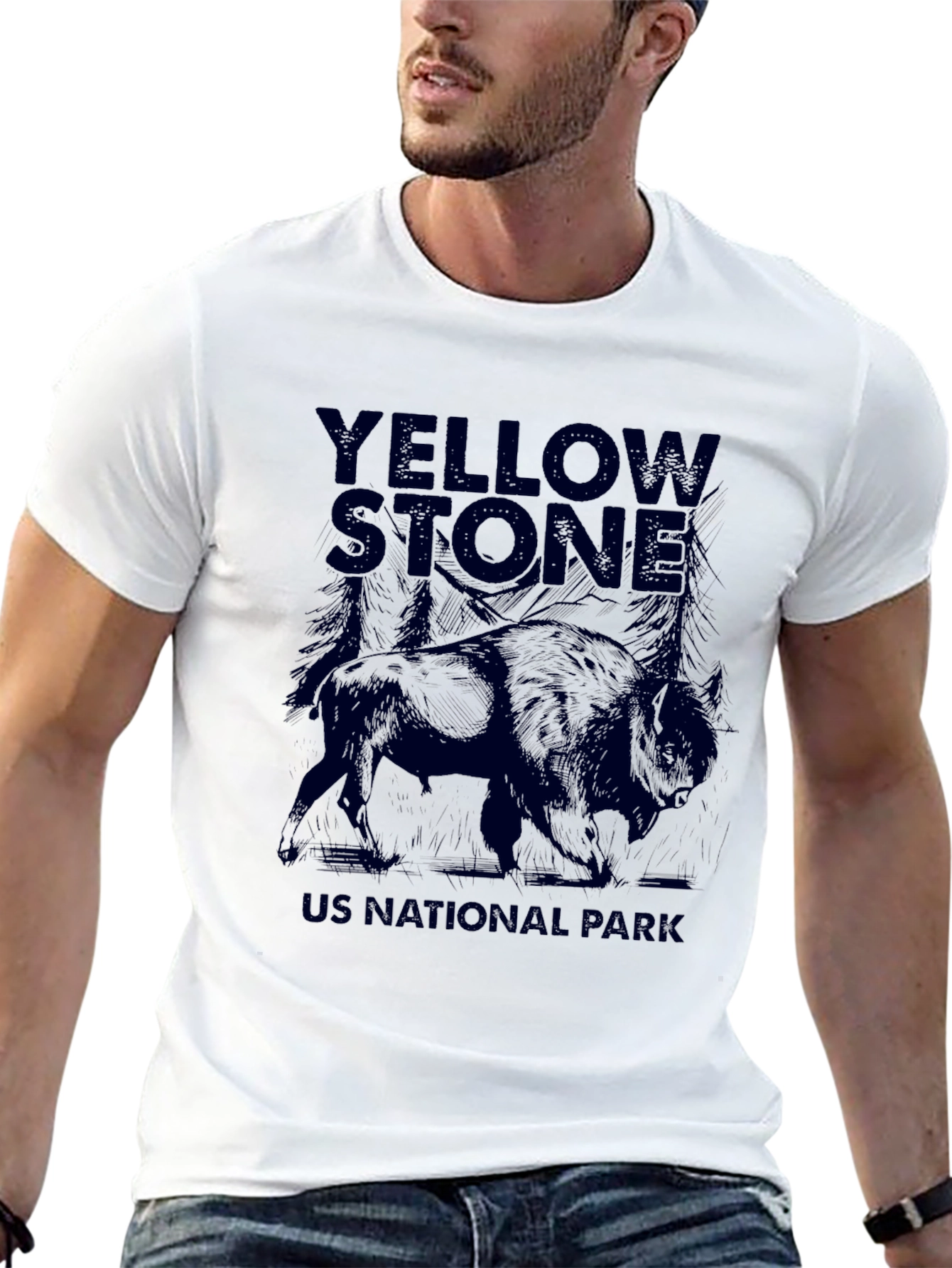 Yellowstone National Park Bison Graphic Tee