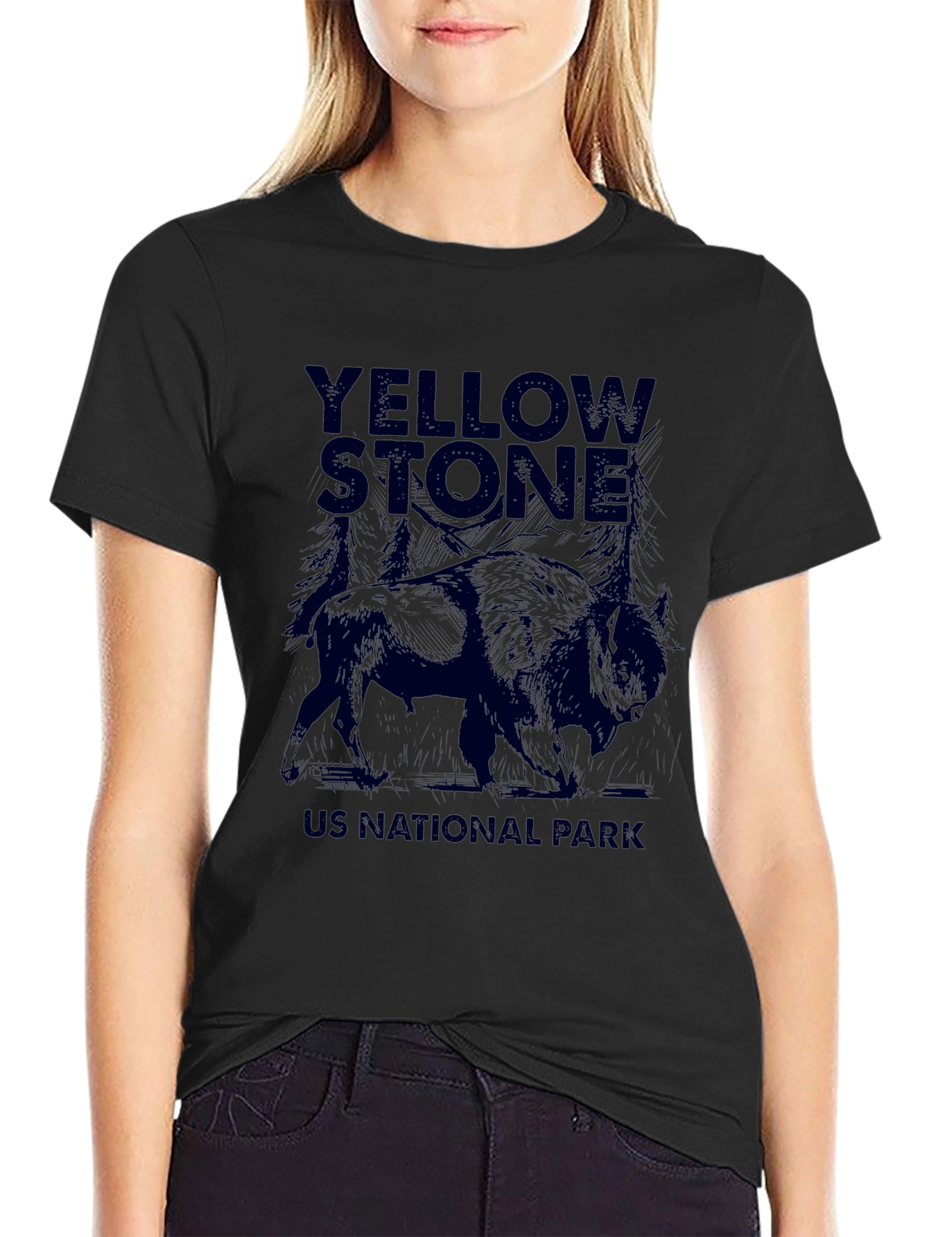 Yellowstone National Park Bison Graphic Tee