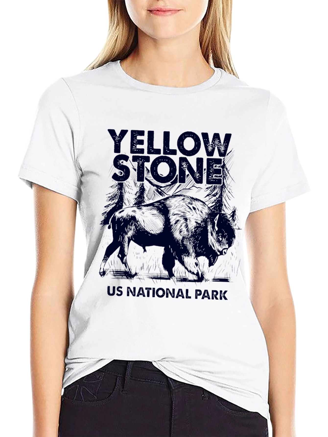 Yellowstone National Park Bison Graphic Tee